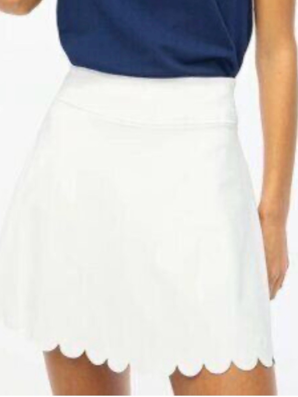 NWT White J Crew Scalloped Preppy Skort